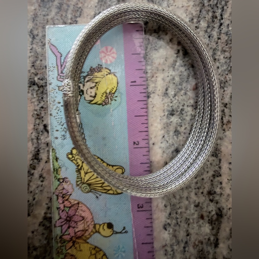 John Hardy Silver and Diamonds Multi-Strand Bracelet - Picture 5 of 6